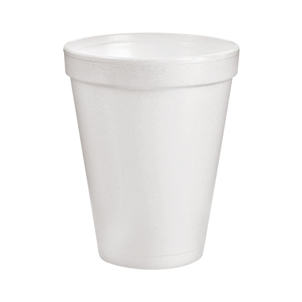 DART CONTAINER CORPORATION 10J10-CT Dart Insulated Foam Drinking Cups, White, 10 Oz, Case Of 1,000 Cups