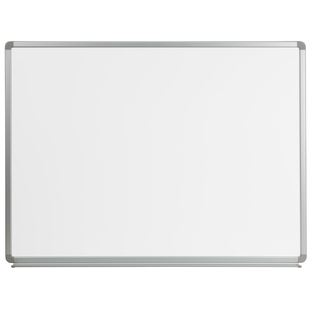 FLASH FURNITURE YU90X120WHITE  Magnetic Dry-Erase Whiteboard, 36in x 48in, Aluminum Frame With Silver Finish