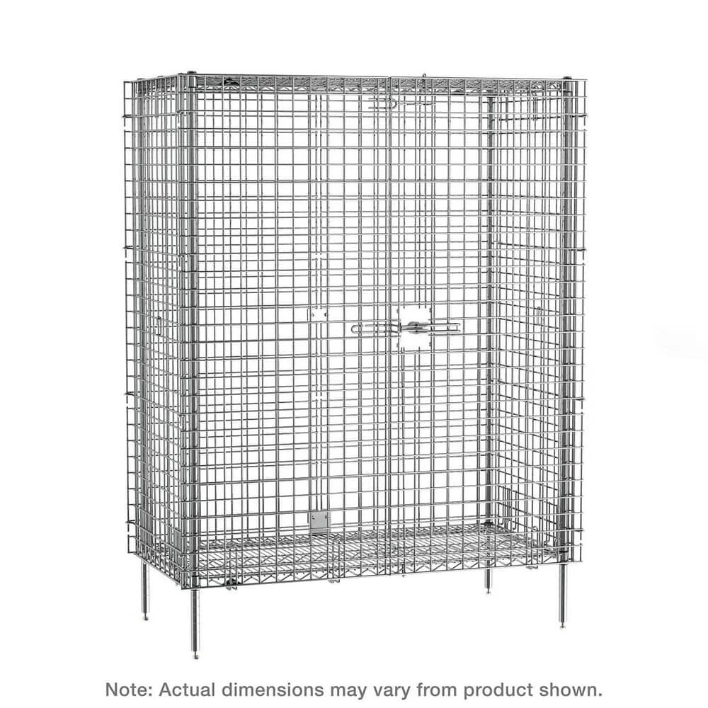 Metro SEC65C Wire Shelving; Shelving Type: Stationary Security Shelving Unit ; Shelf Type: Split Sleeve ; Adjustment Type: Split Sleeve ; Shelf Capacity: 800lb ; Mobility: Stationary ; Height (Inch): 66-13/16