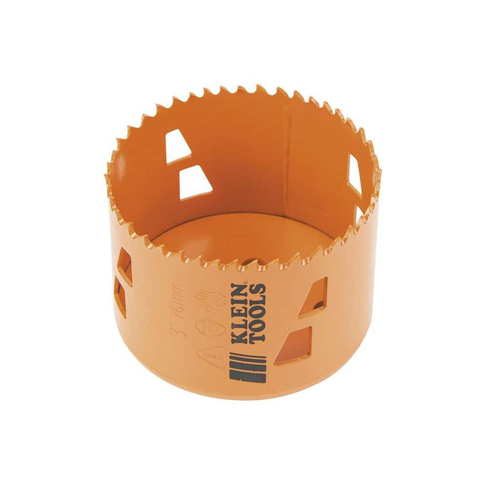 Klein Tools 31948 Hole Saws; Saw Diameter (Decimal Inch): 3.0000 ; Saw Material: Steel ; Cutting Depth (Inch): 1/8 ; Cutting Edge Style: Variable ; Material Application: Drywall; Ceiling Tile; Steel; Wood; Stainless Steel; Plastic ; Pitch Pattern: Va