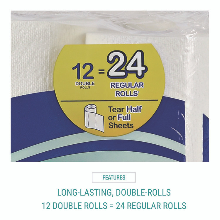 WINDSOFT 12216 Premium Kitchen Roll Towels, 2-Ply, 11 x 6, White, 110/Roll, 12 Rolls/Carton