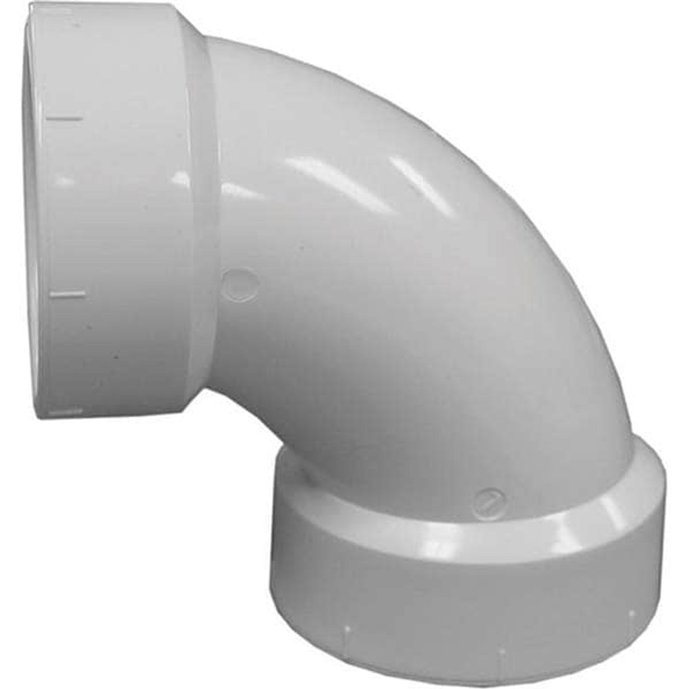 Jones Stephens PFL815 Plastic Pipe Fittings; Fitting Type: Elbow ; Fitting Size: 1-1/2 in ; Material: PVC ; End Connection: Hub x Hub ; Color: White ; Schedule: 40