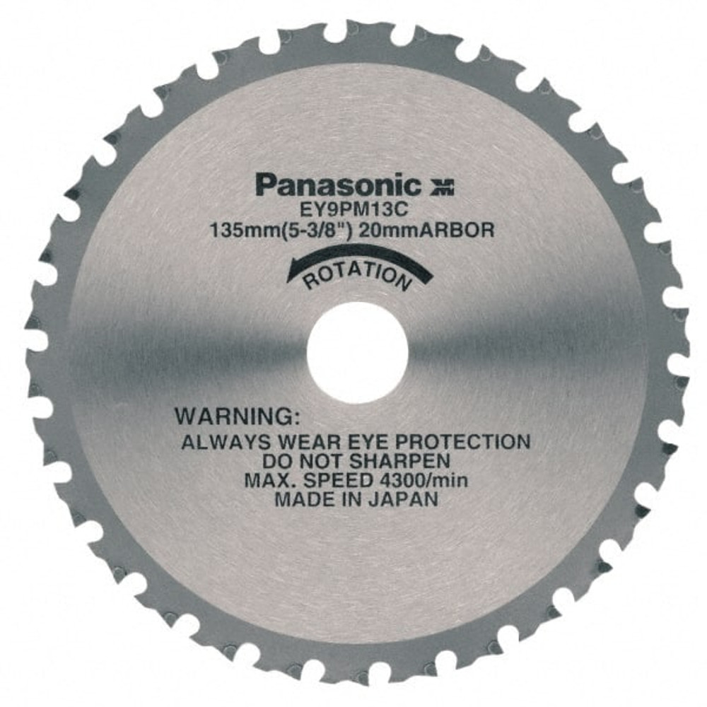 Panasonic EY9PM13C Wet & Dry Cut Saw Blade: 5-3/8" Dia, 20" Arbor Hole, 30 Teeth