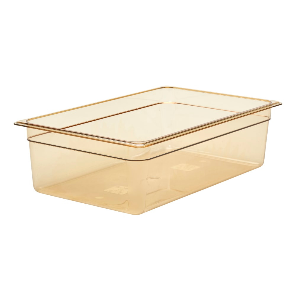 CAMBRO MFG. CO. 16HP150 Cambro H-Pan High-Heat GN 1/1 Food Pans, 6inH x 12-3/4inW x 20-7/8inD, Amber, Pack Of 6 Pans