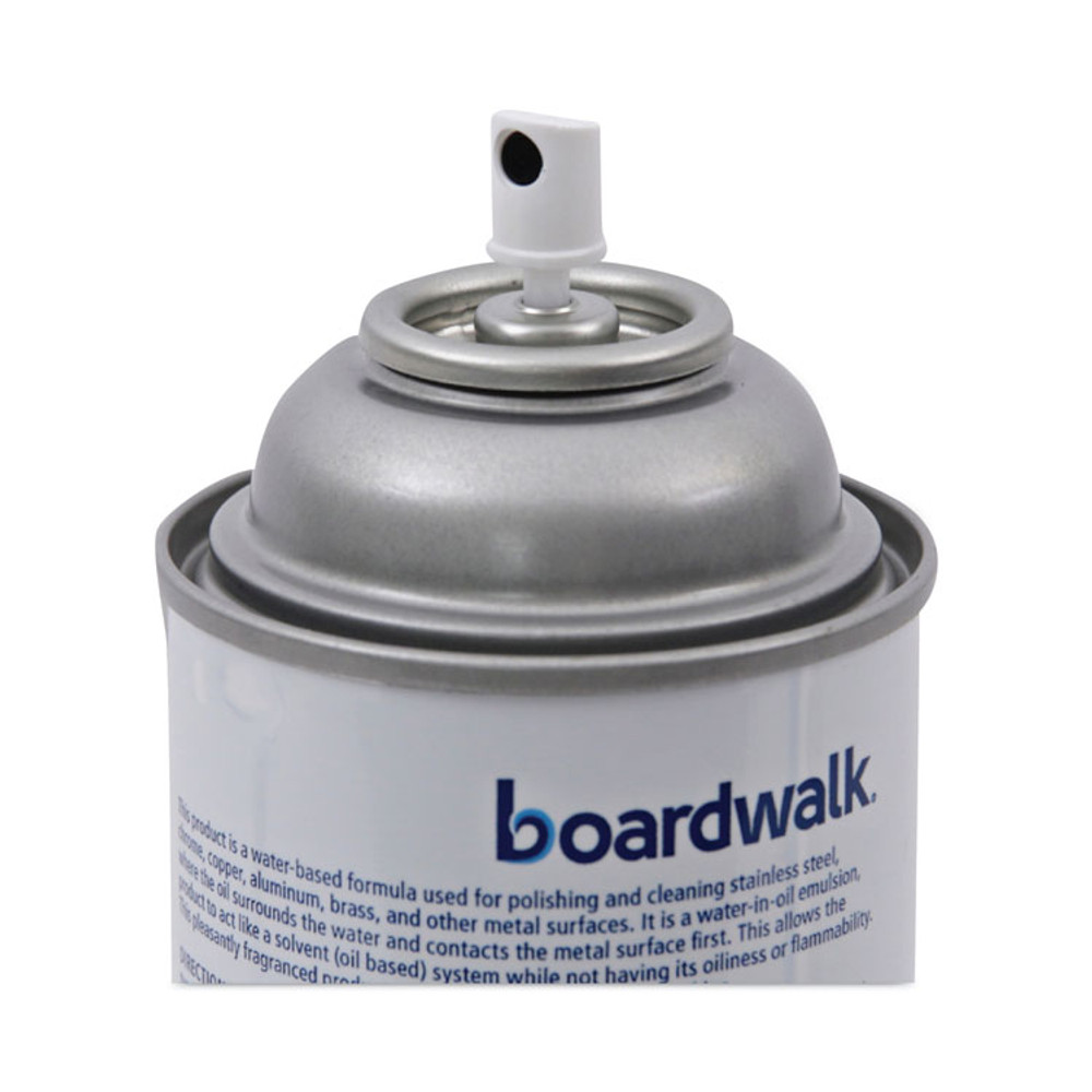 BOARDWALK 347AEA Stainless Steel Cleaner and Polish, Lemon, 18 oz Aerosol Spray