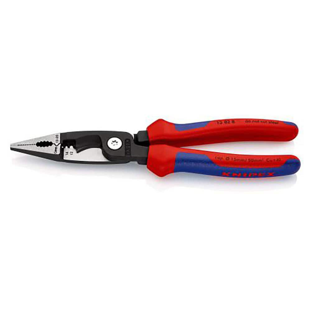 Knipex 13 82 8 T BKA Electrician Pliers Cable Cutter: 15 mm Capacity, 212 mm OAL