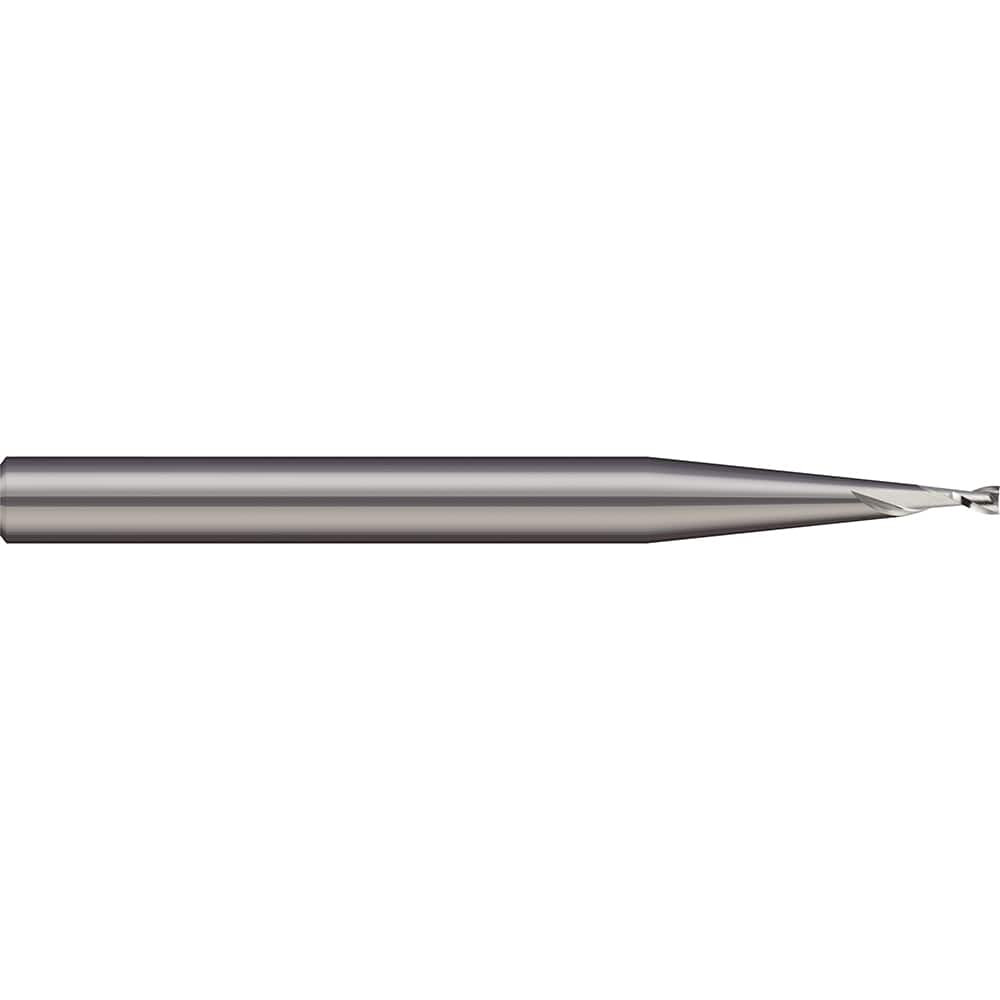 Micro 100 AMRM-005-2 Square End Mill: 0.5 mm Dia, 2 Flutes, 1.5 mm LOC, Solid Carbide, 30 ° Helix