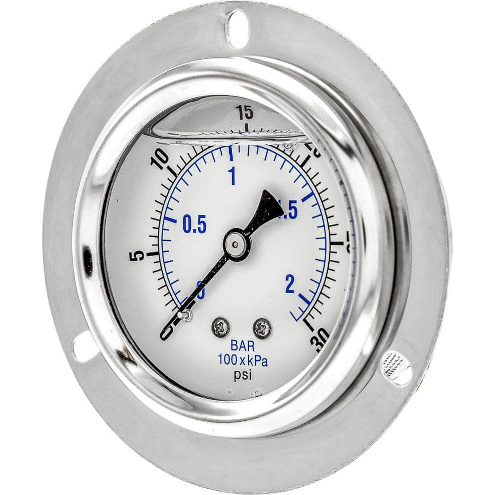 PIC Gauges PRO-204L-254B Pressure Gauges; Gauge Type: Industrial Pressure Gauges ; Scale Type: Dual ; Accuracy (%): 2-1-2% ; Dial Type: Analog ; Thread Type: 1/4" MNPT ; Bourdon Tube Material: Bronze