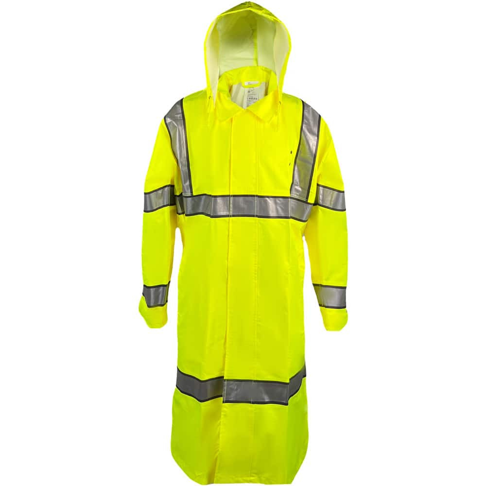 Louisiana Professional Wear 900SHCFYXL Coat: Size XL, Fluorescent Yellow, Polyester & Polyurethane
