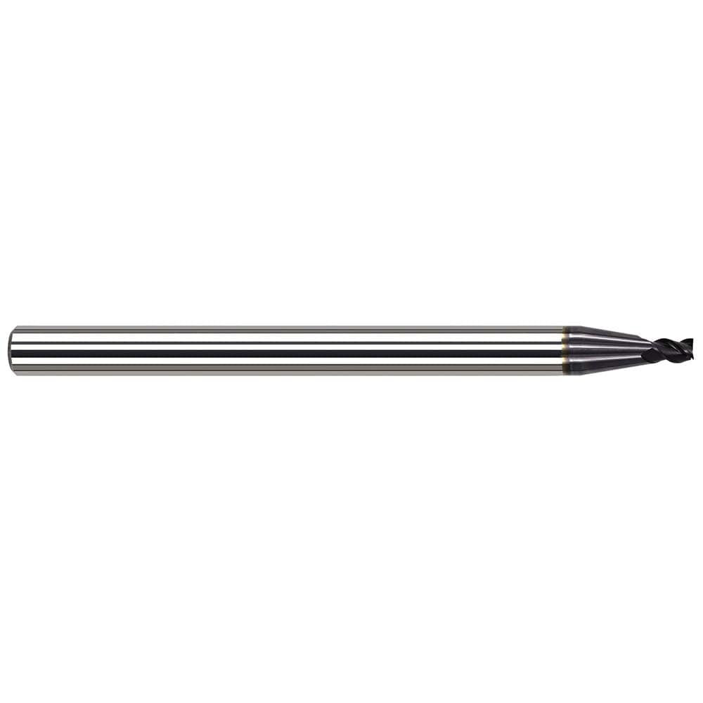 Harvey Tool 841640-C6 Square End Mill: 0.04'' Dia, 0.06'' LOC, 1/8'' Shank Dia, 1-1/2'' OAL, 3 Flutes, Solid Carbide