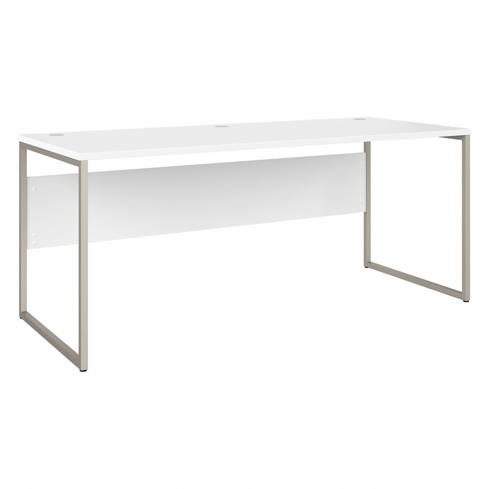 BUSH INDUSTRIES INC. Bush Business Furniture HYD373WH  Hybrid 72inW x 30inD Computer Table Desk With Metal Legs, White, Standard Delivery