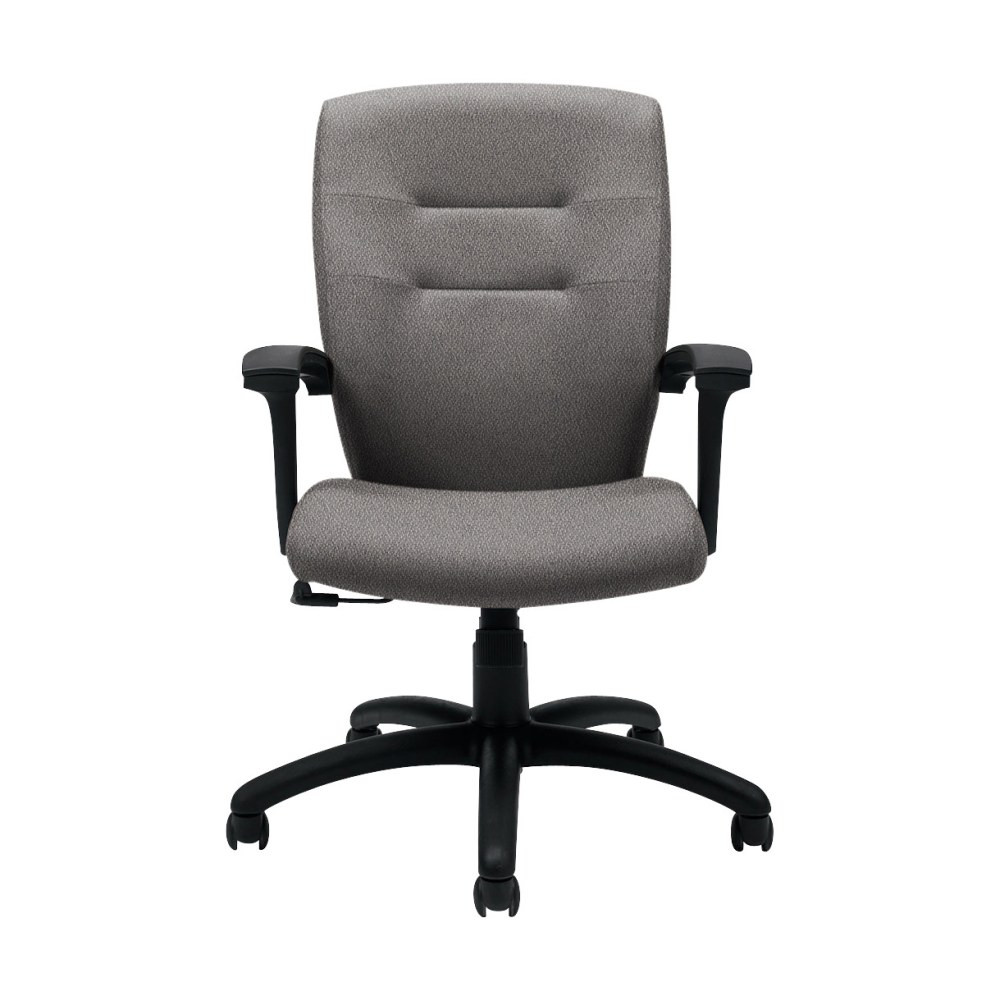 Global QS5091-4BK-JN03  Synopsis Tilter Chair, Mid-Back, 39 1/2inH x 24 1/2inW x 26 1/2inD, Slate/Black