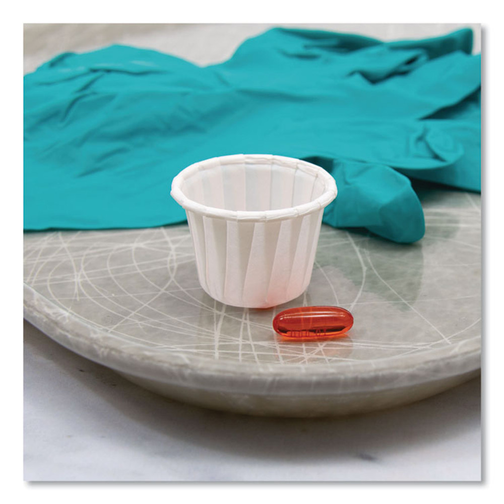 DART SOLO® 075 Paper Portion Cups, 0.75 oz, White, 250/Bag, 20 Bags/Carton