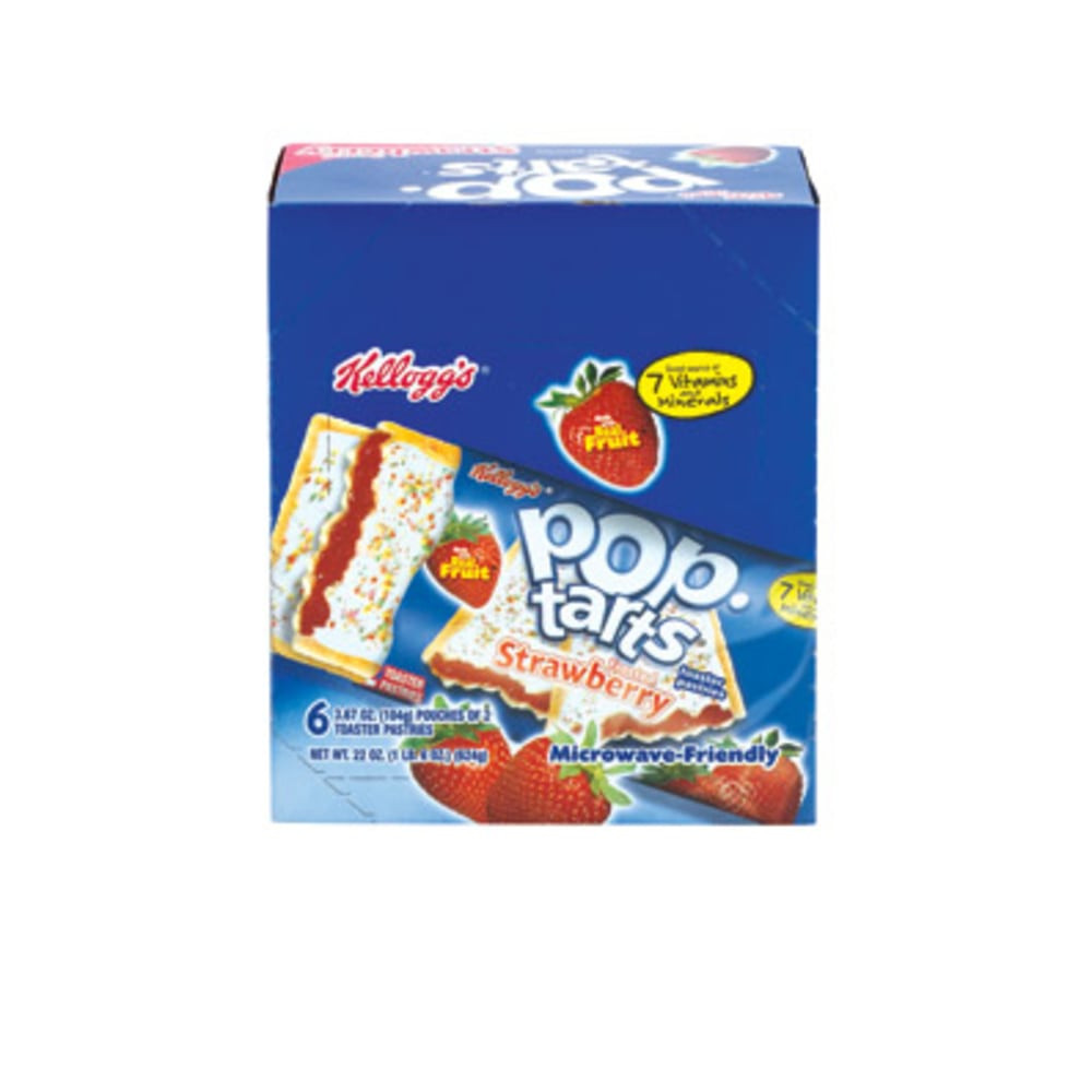 KELLOGGs 31732 Pop-Tarts, Strawberry, 52 g, Box of 6