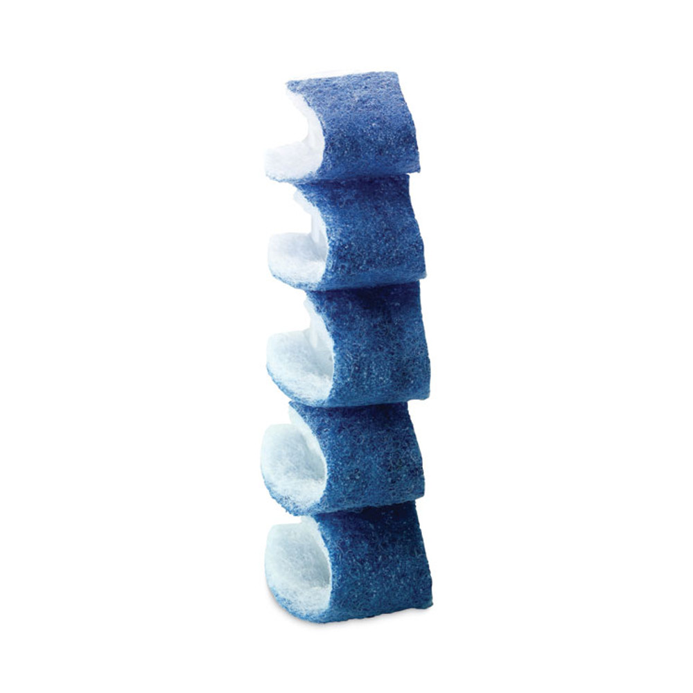 3M/COMMERCIAL TAPE DIV. Scotch-Brite® 558RF Disposable Toilet Scrubber Refill, Blue/White, 10/Pack