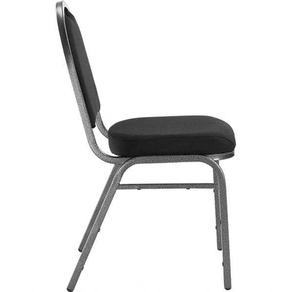 National Public Seating 9260-SV Pack of (4), Fabric Black Stacking Chairs