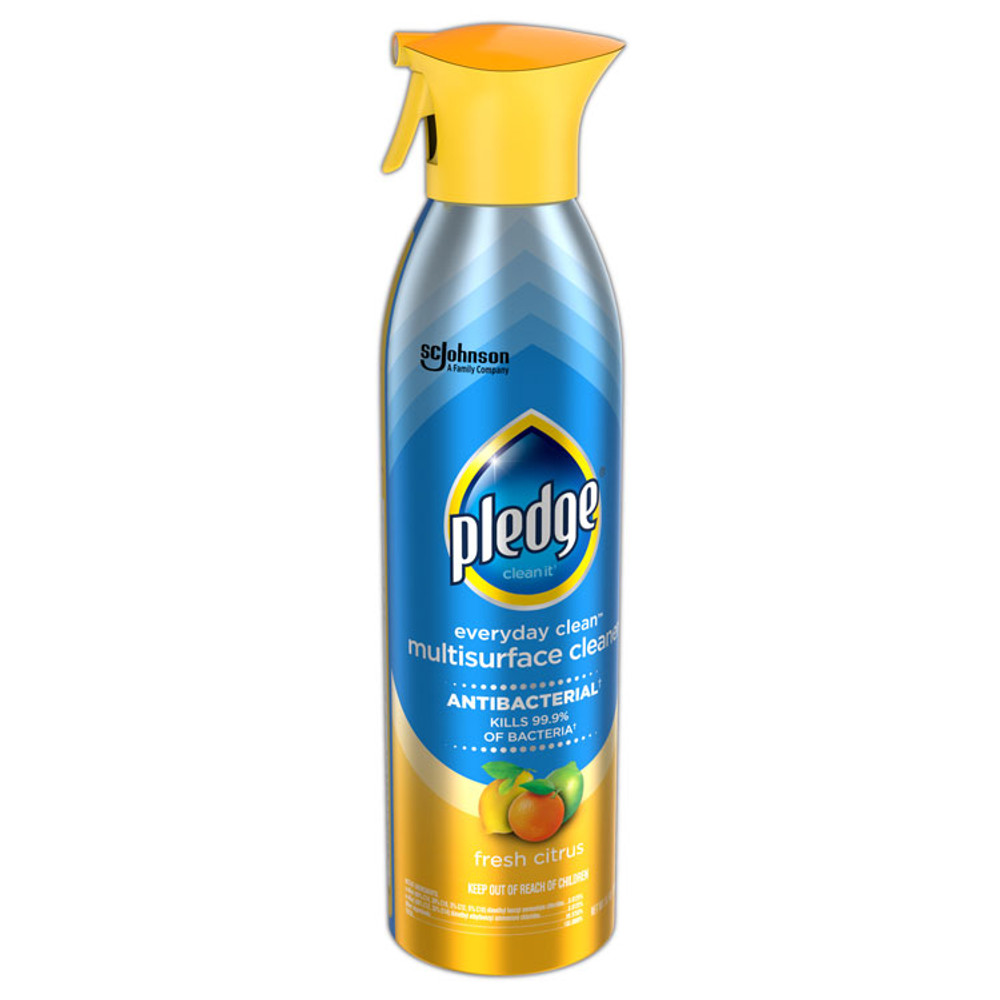 SC JOHNSON Pledge® 336276 Multi Surface Antibacterial Everyday Cleaner, 9.7 oz Aerosol Spray, 6/Carton