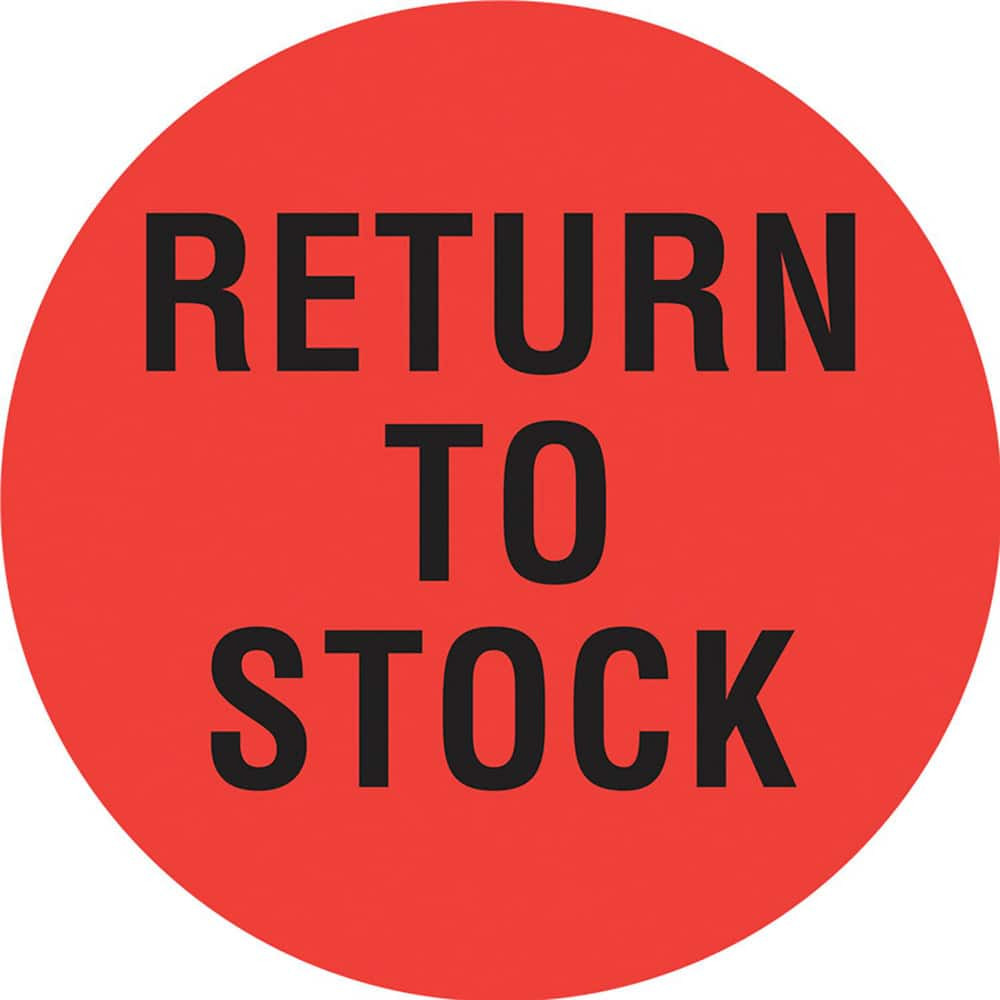 Made in USA 888519027417 Inventory Control Label: "Return to Stock", Circle