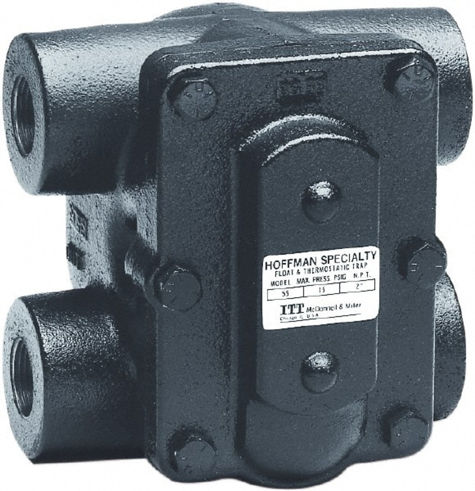 Hoffman Speciality 404226 2 Port, 1-1/4" Pipe, Stainless Steel Float & Thermostatic Steam Trap