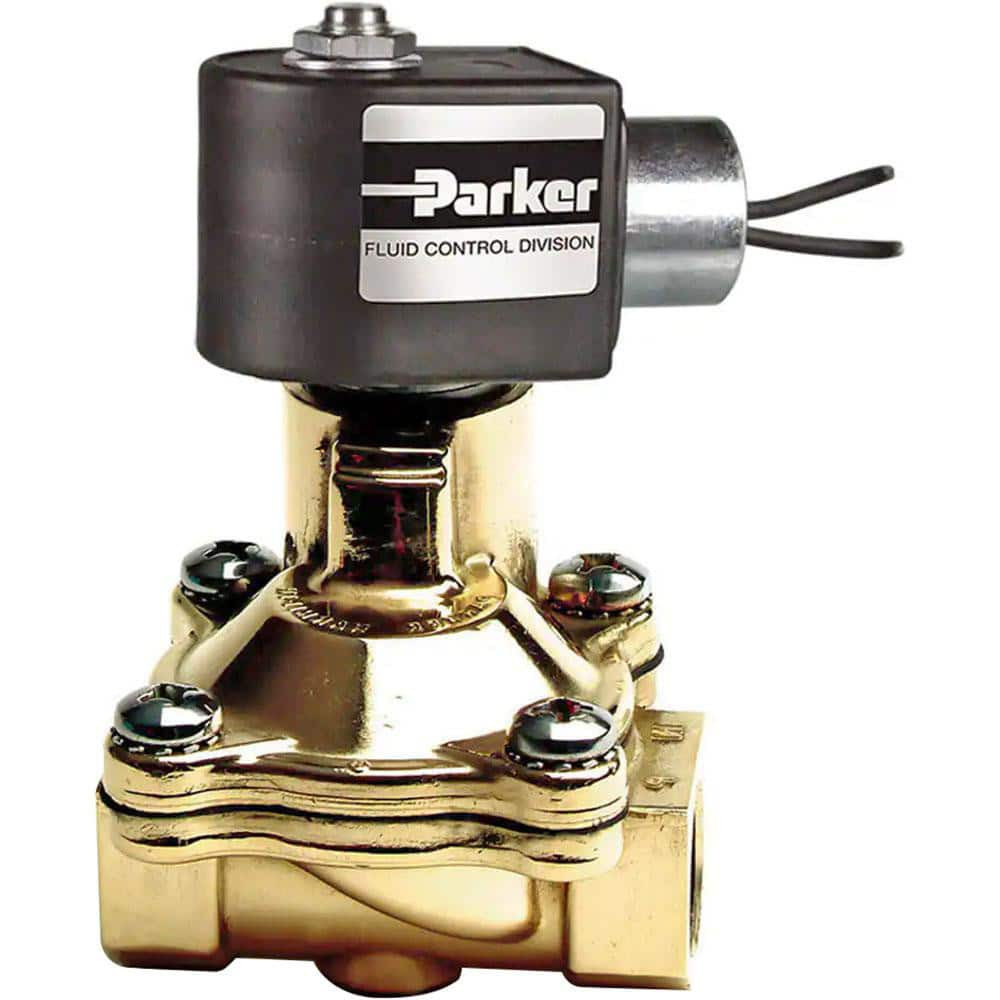 Parker 74696071 Solenoid Valve: 2-Way, 1/2" Port, NPT