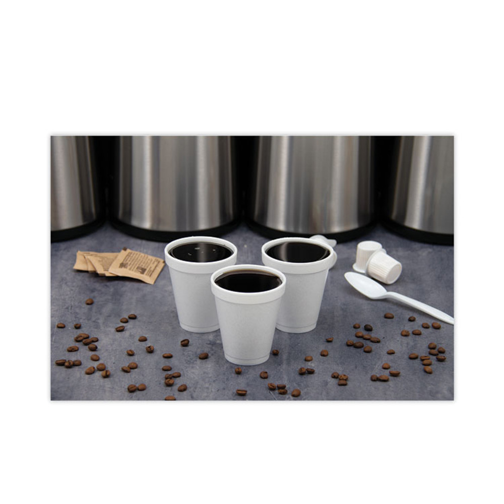 DART 6J6 Foam Drink Cups, 6 oz, White, 25/Bag, 40 Bags/Carton