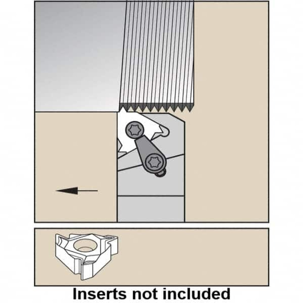 Kennametal 1125454 Indexable Threading Toolholder: External, Right Hand, 1.2598 x 1.2598" Shank
