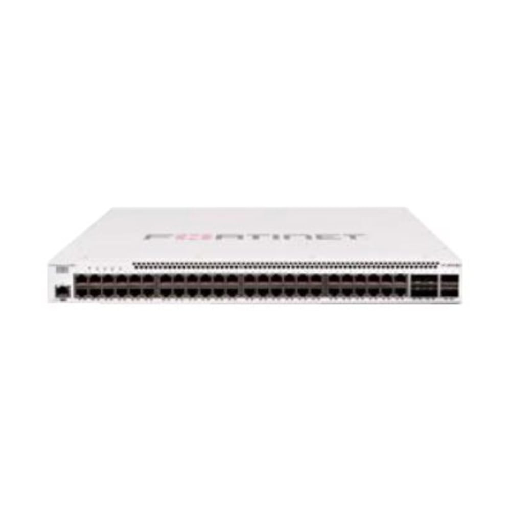 GEORGIA PEACH PRODUCTS, INC. FS-548D Fortinet FortiSwitch 548D - Switch - managed - 48 x 10/100/1000 + 4 x 10 Gigabit SFP+ + 2 x 40 Gigabit QSFP+ - rack-mountable