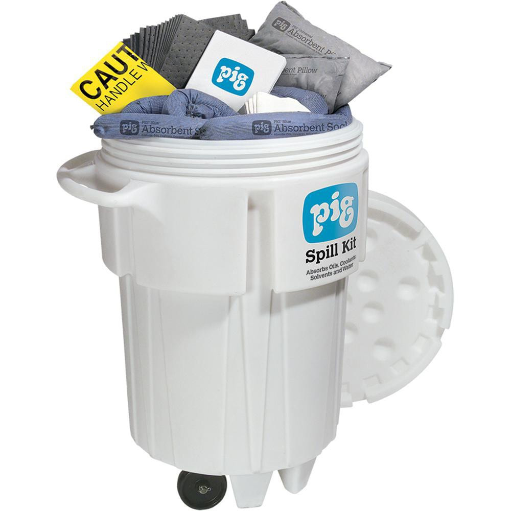 New Pig KIT241-WH Spill Kits; Kit Type: Universal Spill Kit; Container Type: Overpack; Absorption Capacity: 60 gal; Color: White; Portable: Yes; Capacity per Kit (Gal.): 60 gal