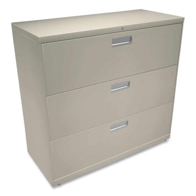 HON COMPANY 693LL Brigade 600 Series Lateral File, 3 Legal/Letter-Size File Drawers, Putty, 42" x 18" x 39.13"