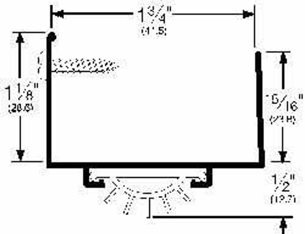 Pemko 217AV36 Sweeps & Seals; Product Type: Door Bottom Shoe ; Overall Length (Inch): 36 ; PSC Code: 5640 ; Length (Inch): 36