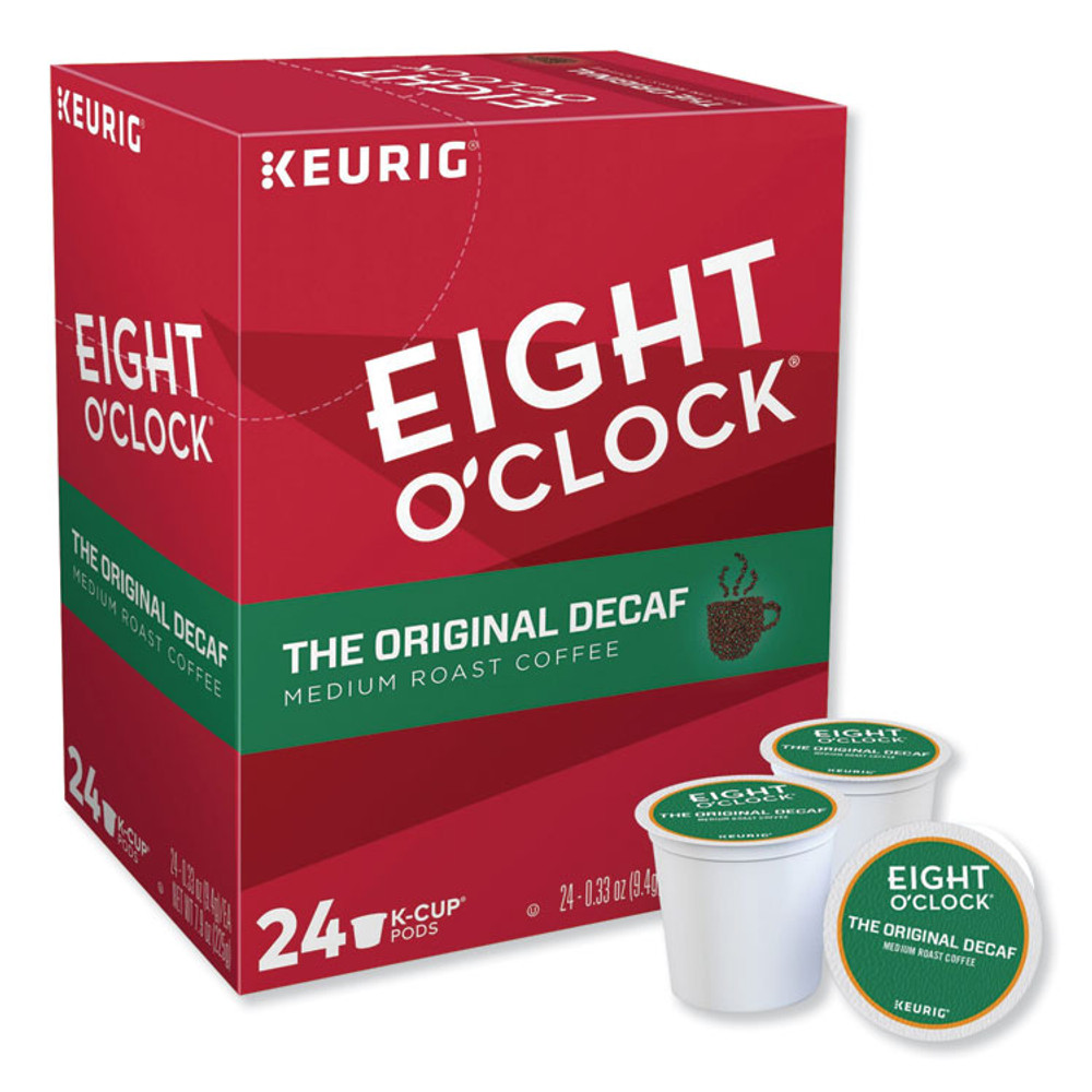 KEURIG DR PEPPER Eight O'Clock 6425 Original Decaf Coffee K-Cups, 24/Box