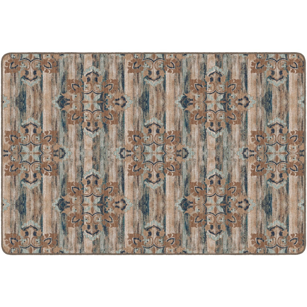 FLAGSHIP CARPETS FA1379-34FS  Franklin Rectangular Rug, 72in x 108in, Blue