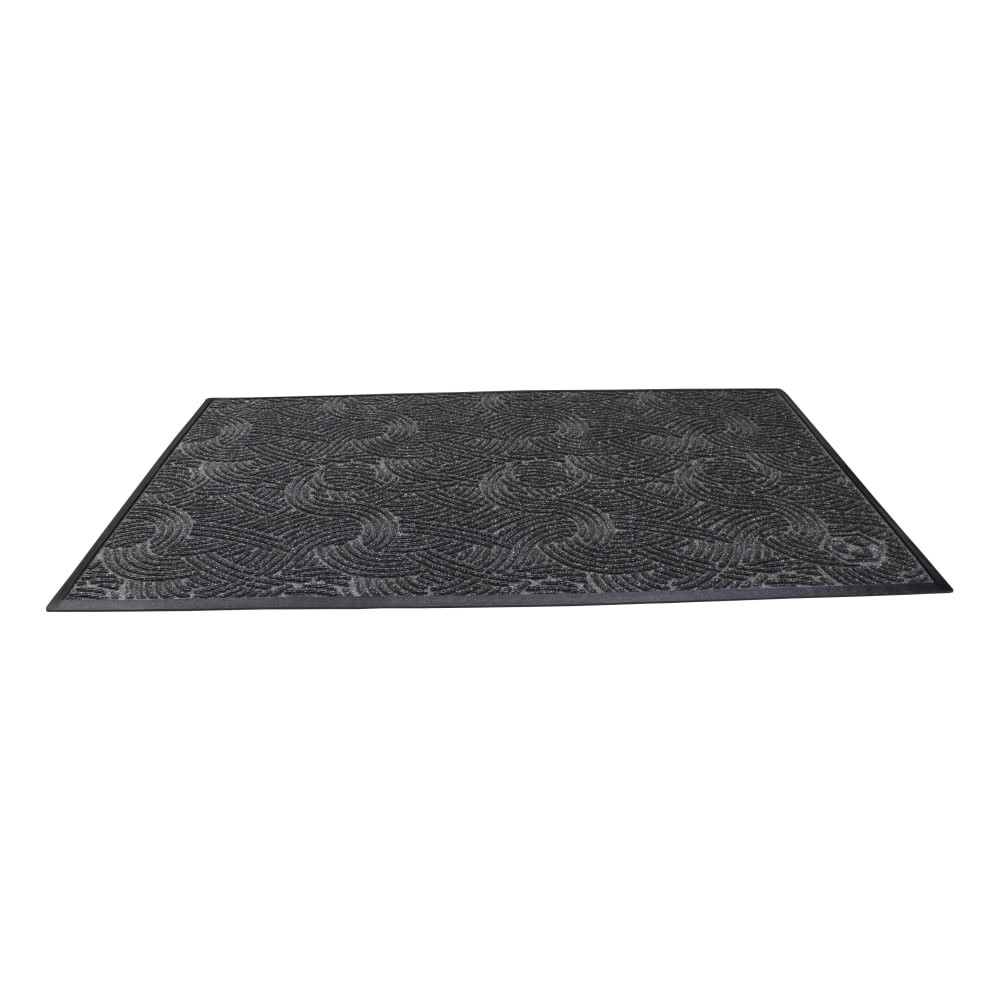 M+A MATTING 185730612 Waterhog Plus Swirl Floor Mat, 72in x 144in, Gray Ash