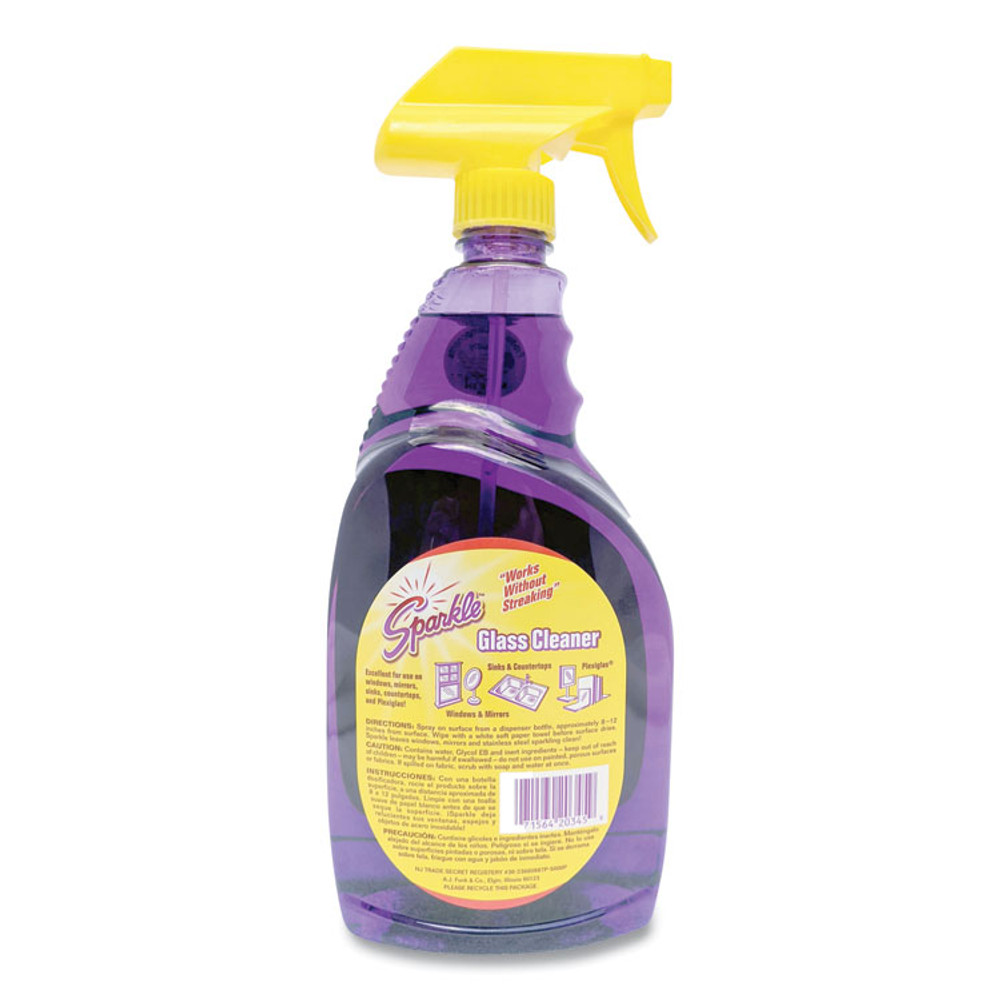 A.J. FUNK AND CO Sparkle 20345 Glass Cleaner, 33.8 oz Spray Bottle