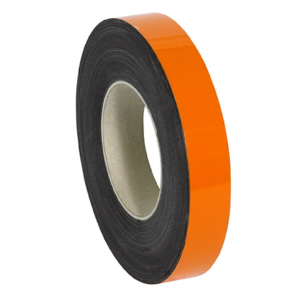 B O X MANAGEMENT, INC. LH125 Partners Brand Orange Warehouse Labels, LH125, Magnetic Rolls 1in x 50ft, 1 Roll