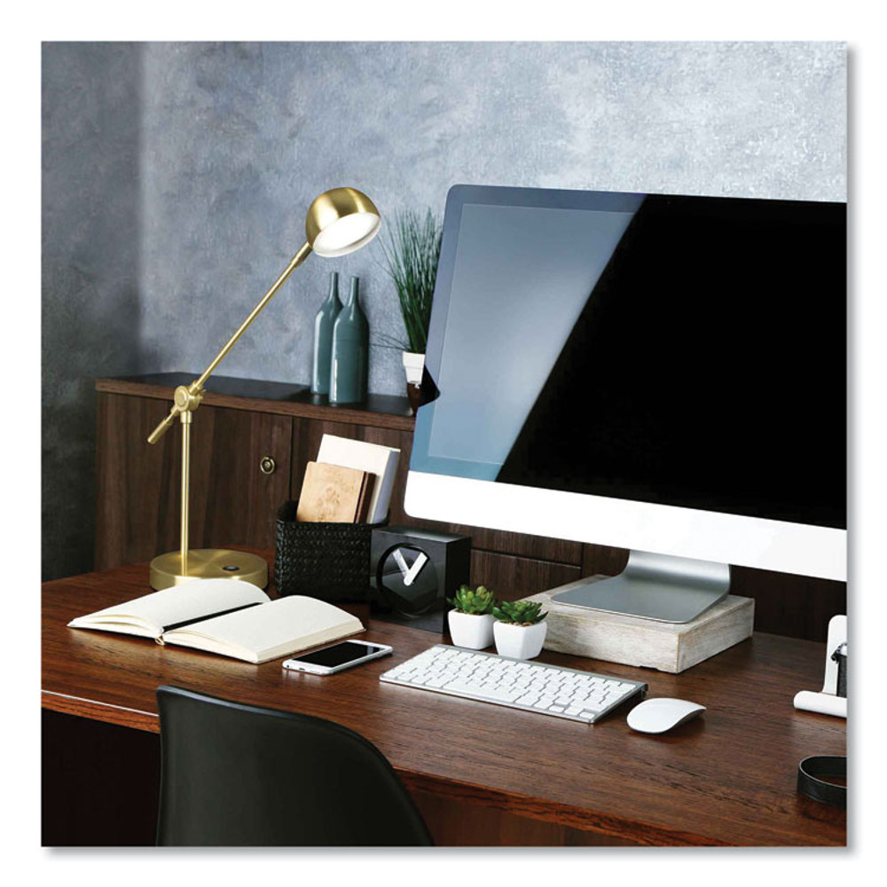 OTTLITE TECHNOLOGIES, INC CS01BS9SHPR Wellness Series Direct LED Desk Lamp, 4" to 18" High, Brass
