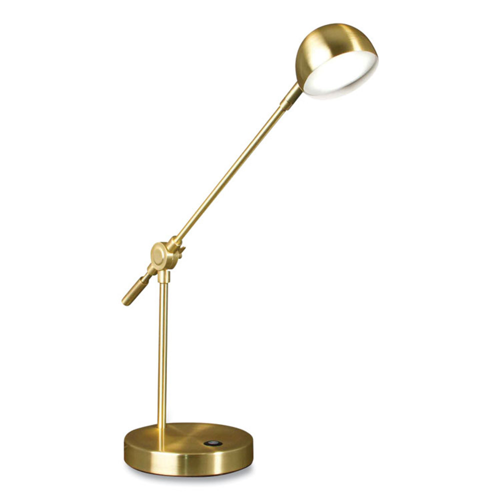 OTTLITE TECHNOLOGIES, INC CS01BS9SHPR Wellness Series Direct LED Desk Lamp, 4" to 18" High, Brass