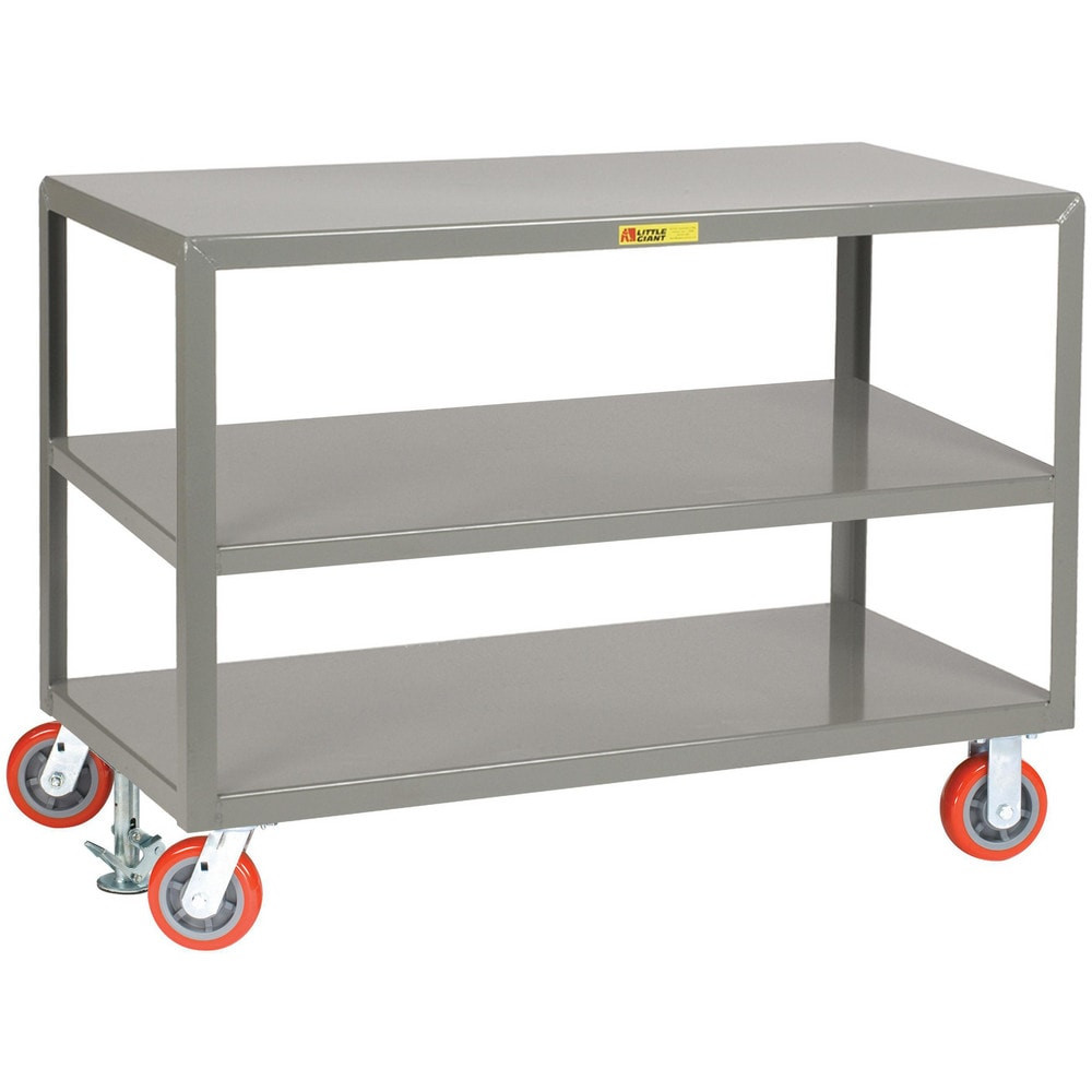 Little Giant. 3IP3048-2R-6PYF Mobile Work Benches; Bench Type: Mobile Table ; Edge Type: Square ; Depth (Inch): 30 ; Leg Style: Fixed ; Load Capacity (Lb. - 3 Decimals): 3600.000 ; Height (Inch): 34