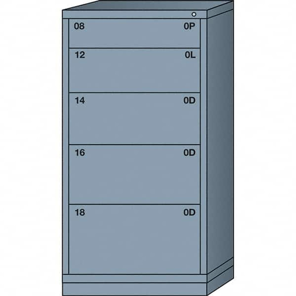 Lyon DDM6830301038IL Standard Eye-Level - Multiple Drawer Access Steel Storage Cabinet: 30" Wide, 28-1/4" Deep, 59-1/4" High