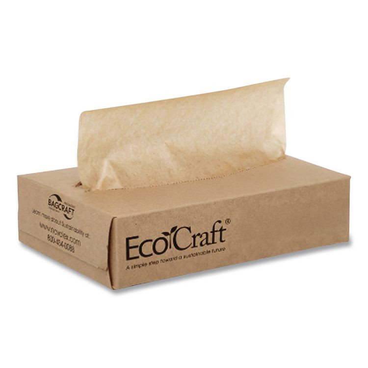 BAGCRAFT 016008 EcoCraft Interfolded Soy Wax Deli Sheets, 8 x 10.75, 500/Box, 12 Boxes/Carton