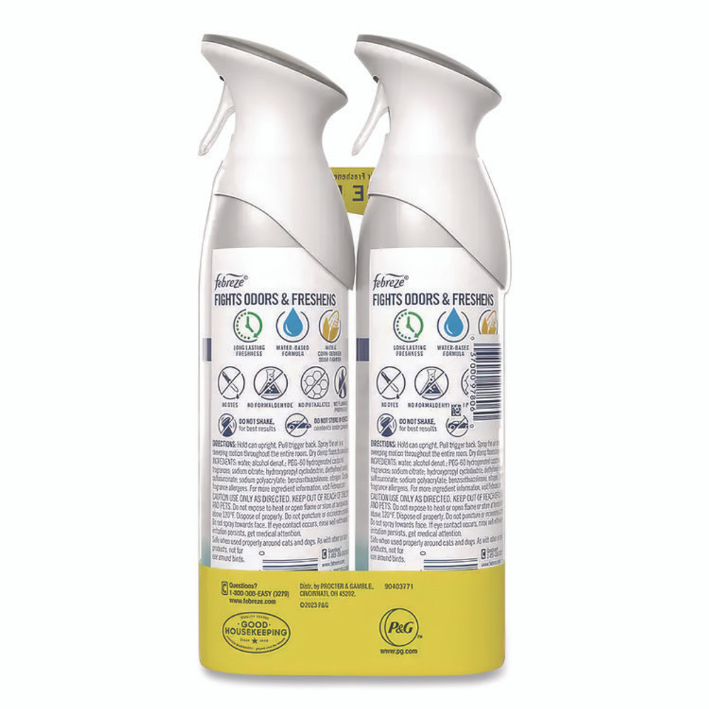 PROCTER & GAMBLE Febreze® 97806 AIR, Crisp Clean, 8.8 oz Aerosol Spray, 2/Pack