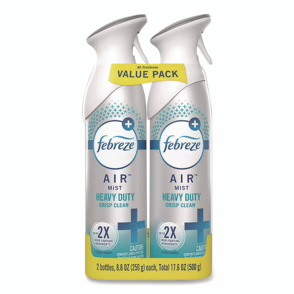 PROCTER & GAMBLE Febreze® 97806 AIR, Crisp Clean, 8.8 oz Aerosol Spray, 2/Pack