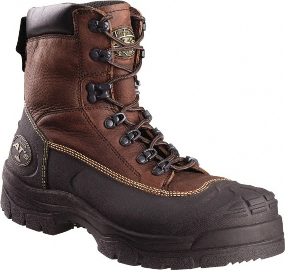 OLIVER 65394-BRN-130 Work Boot: Size 13, 6" High, Leather, Steel Toe