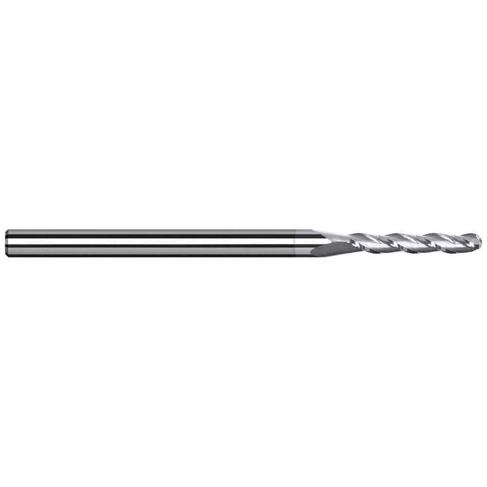 Harvey Tool 850031-C8 Ball End Mill: 0.031" Dia, 0.156" LOC, 3 Flute, Solid Carbide