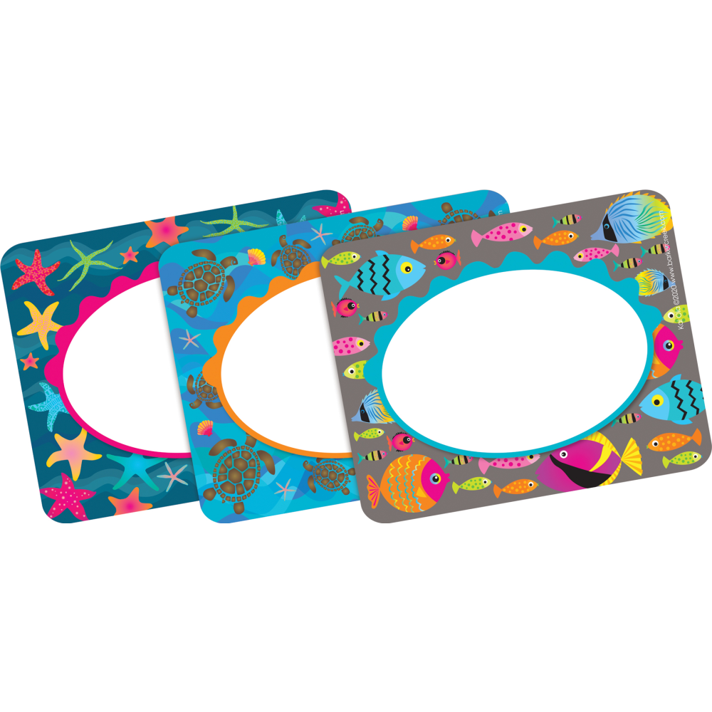 BARKER CREEK PUBLISHING, INC. 1535 Barker Creek Self-Adhesive Name Tags, 2-3/4 x 3-1/2in, Kai Ola, Pack Of 45 Tags