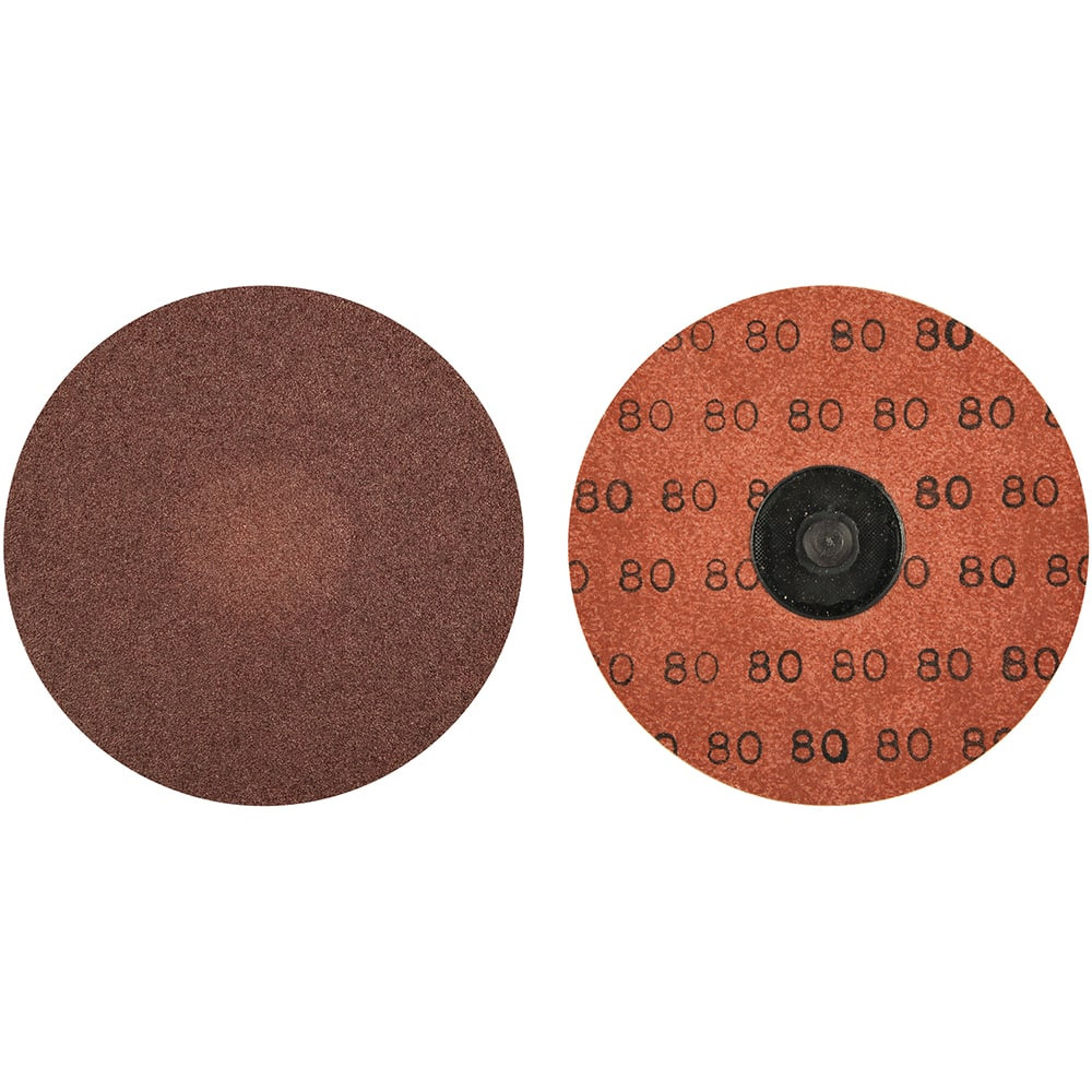 Merit Abrasives 69957399733 Quick-Change Disc: Power-Lock Type 3, 4" Disc Dia, 80 Grit, Aluminum Oxide, Coated