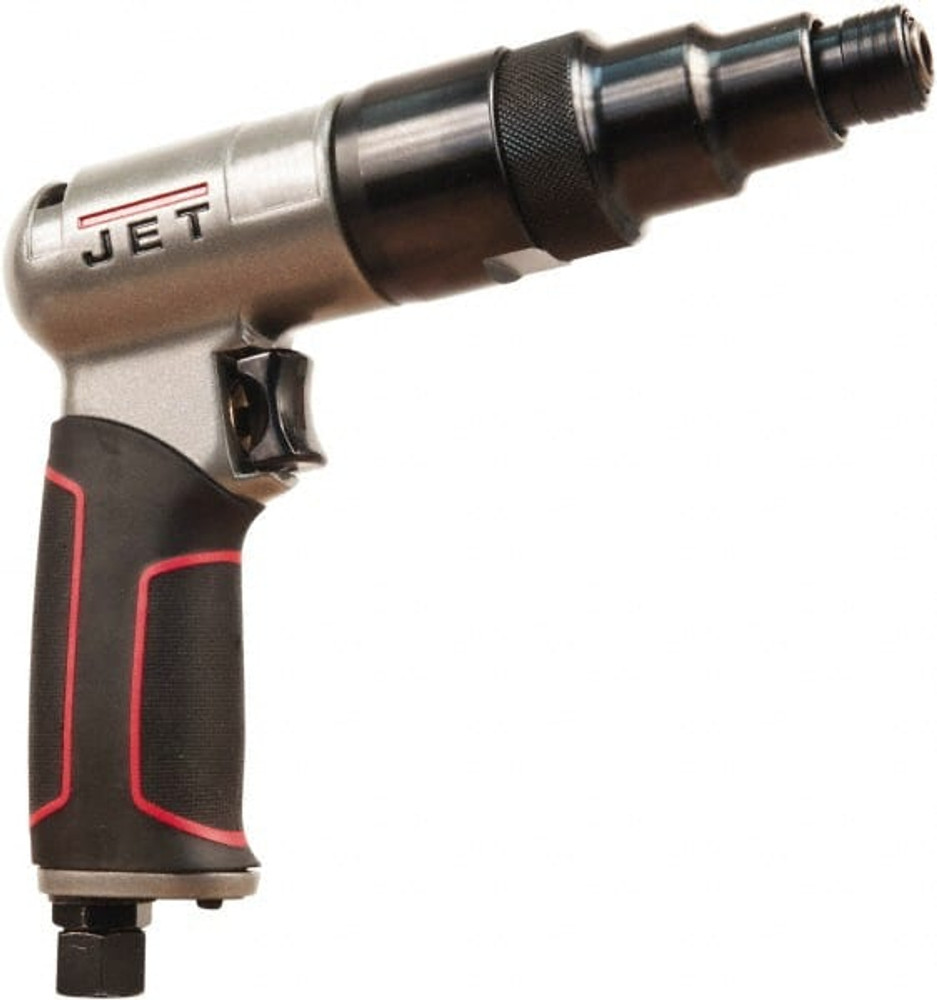 Jet 505651 Air Screwdrivers; Handle Type: Pistol Grip ; No-Load RPM: 1800 ; Torque (In/Lb): 115.00 ; Bit Holder Size (Inch): 1/4 ; Inlet Size (NPT): 1/4 ; Speed (RPM): 1800