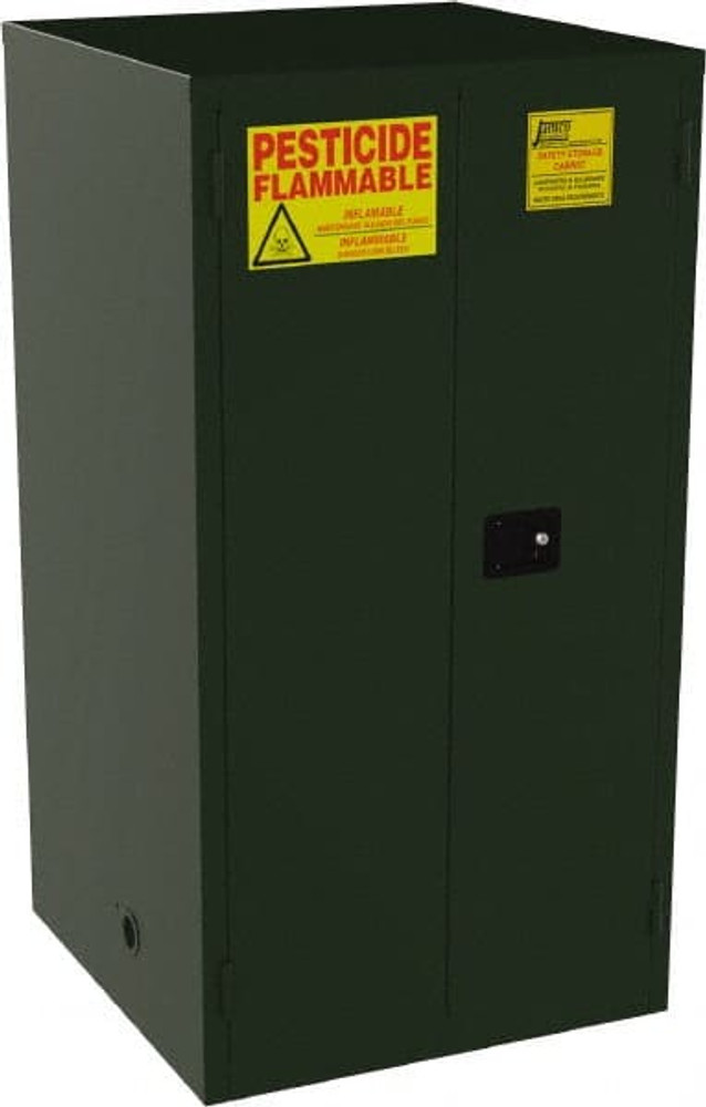 Jamco FL60-EP Double Wall Cabinet Cabinet: Manual Closing, 2 Shelves, Green