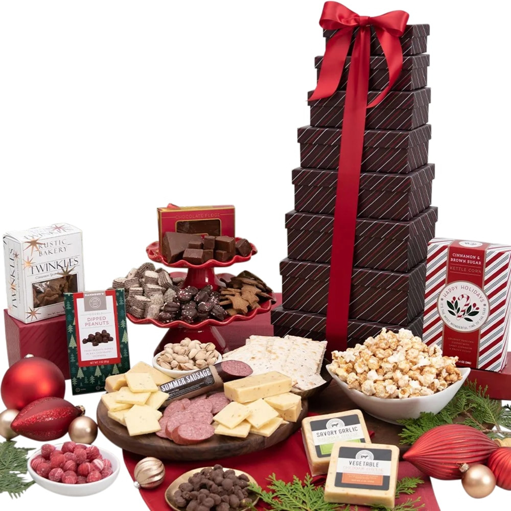 GOURMETGIFTBASKETS.COM INC. Gourmet Gift Baskets 6825  Season's Greetings Gift Tower