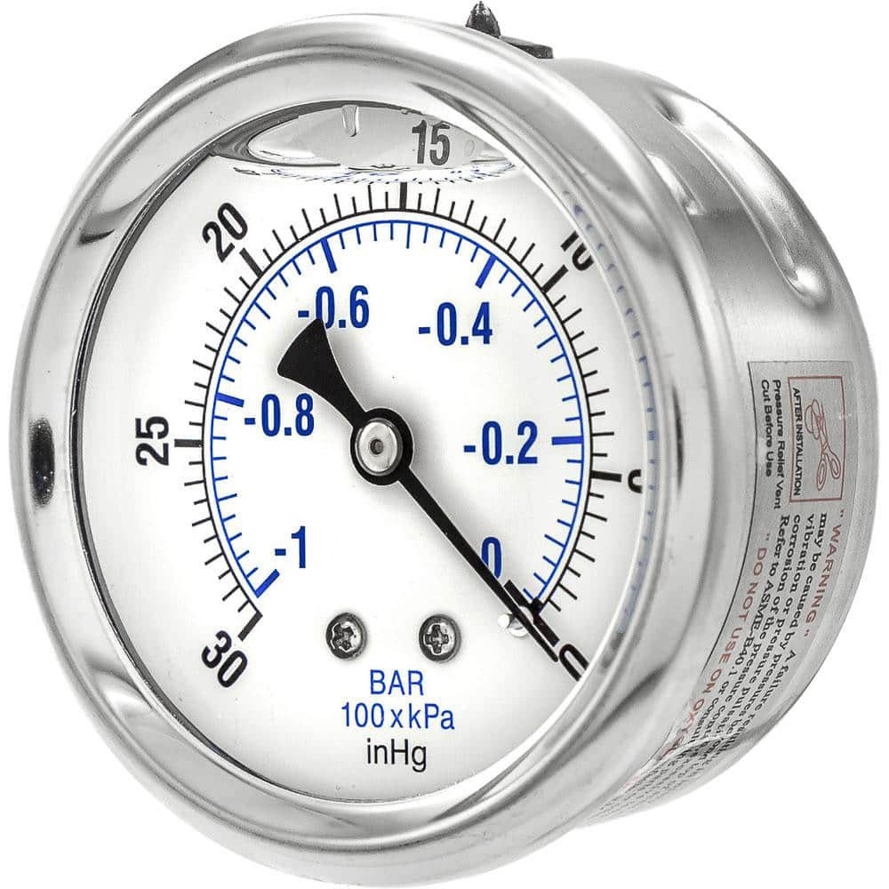 PIC Gauges PRO-202L-254A Pressure Gauges; Gauge Type: Industrial Pressure Gauges ; Scale Type: Dual ; Accuracy (%): 2-1-2% ; Dial Type: Analog ; Thread Type: 1/4" MNPT ; Bourdon Tube Material: Bronze